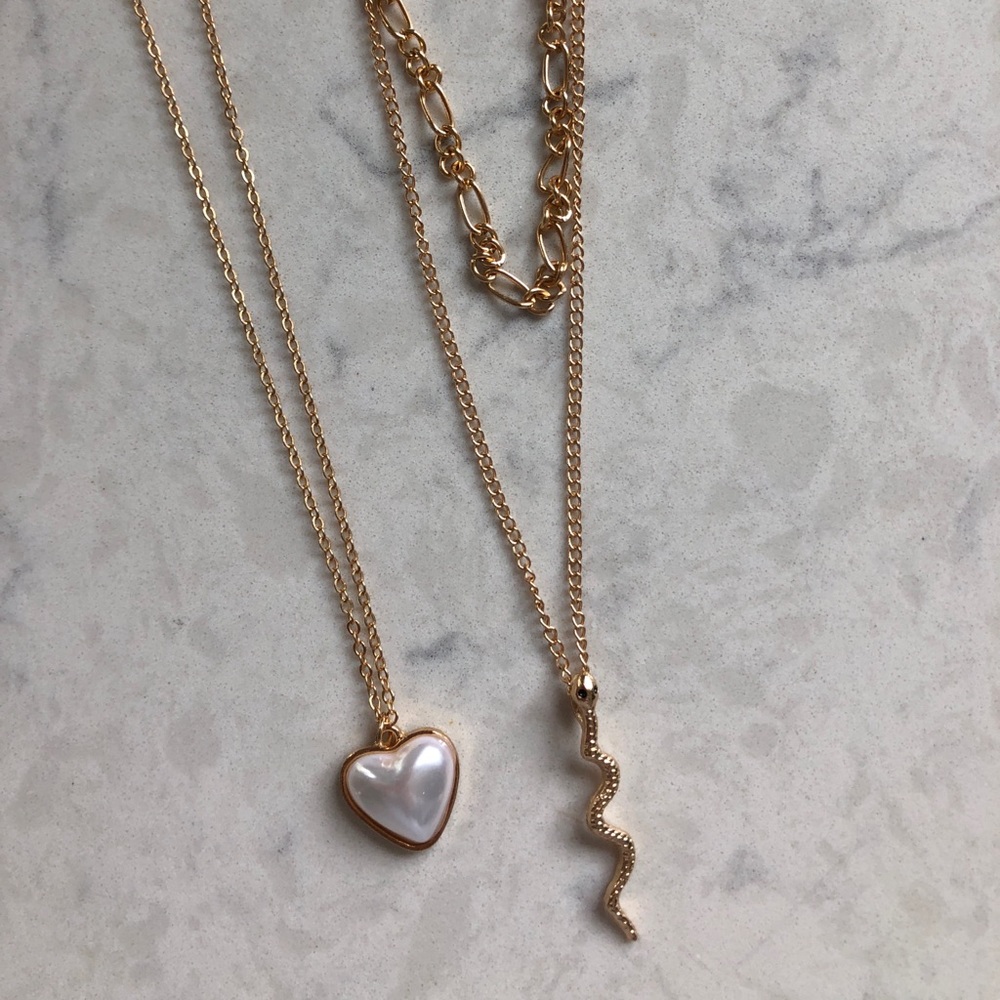 Bundle of Gold Layering Necklaces